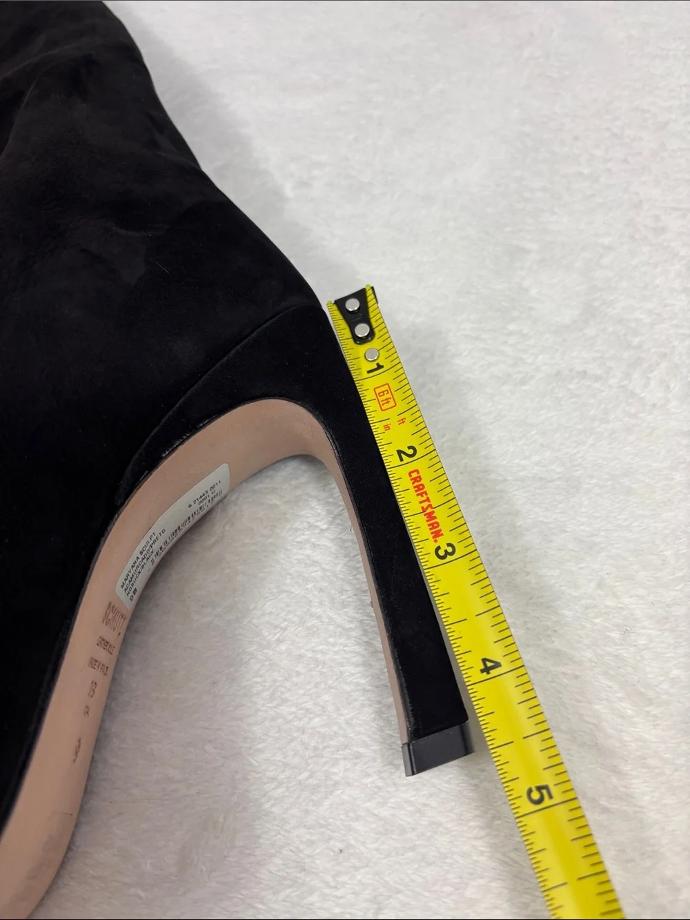 SCHUTZ Black Suede MARYANA SCULPT LEATHER BOOT Pointed Stiletto Boots Size 9B
